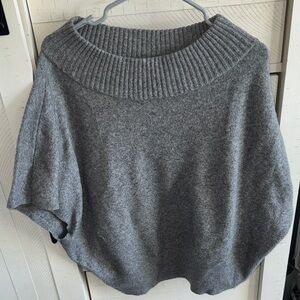 Express Charcoal Gray Women's Poncho Sweater